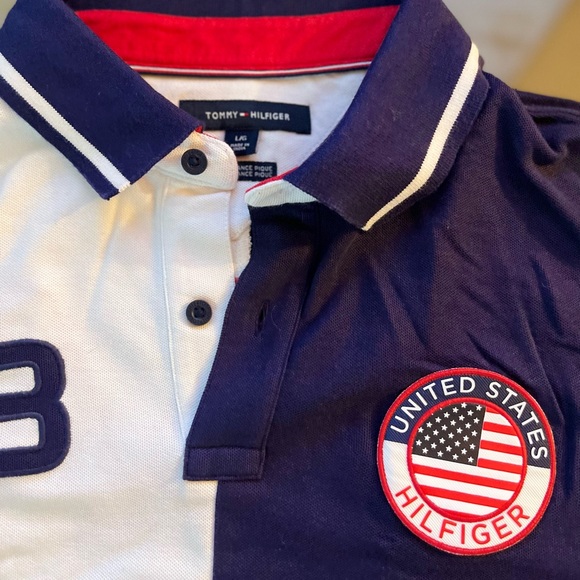Tommy Hilfiger USA Polo Size Large - Picture 2 of 5